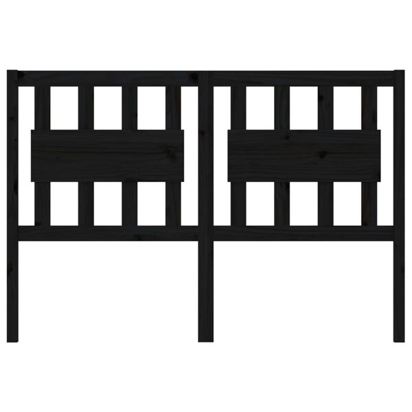 vidaXL Testiera per Letto Nera 145,5x4x100cm in Legno Massello di Pino