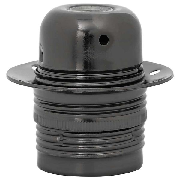 vidaXL Portalampade 2 pz Nero Lucido E27