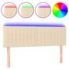vidaXL Testiera a LED Crema 144x5x78/88 cm in Tessuto