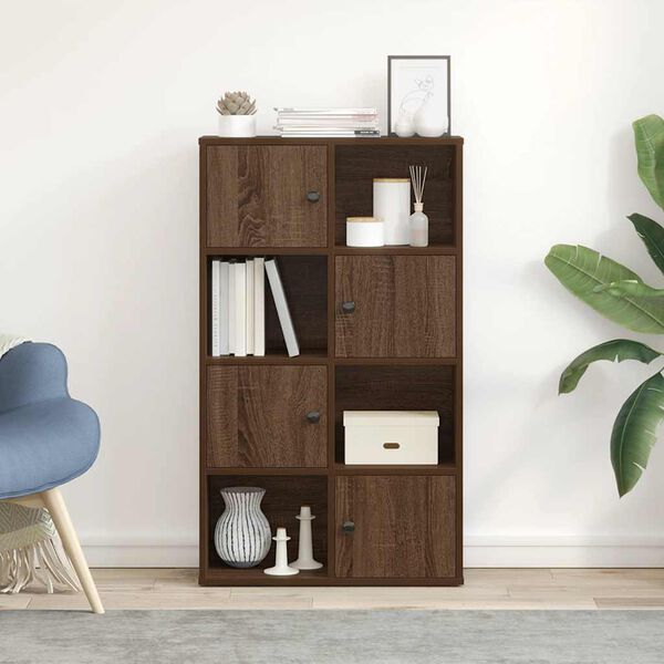 vidaXL Libreria Rovere Marrone 60x24x101,5 cm in Legno Multistrato