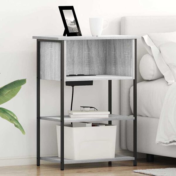 vidaXL Armadio da Notte Grigio Sonoma 55 x 31 x 76 cm