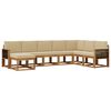 vidaXL Set di divani da esterno con cuscino 8 pcs Naturale e Beige