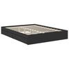 vidaXL Letto con Contenitore Nero 150 x 200 cm Legno multistrato