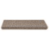 vidaXL Tappeti Adesivi Scale Aspetto Sisal 15 pz 65x21x4cm Beige Scuro
