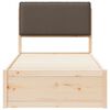 vidaXL Letto con Testiera Rivestita Talpa 75 x 190 cm Pino massello