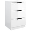 vidaXL Comodino Bianco Lucido 40x36x65 cm