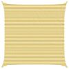 vidaXL Telo Ombra Giallo e Bianco 7 x 7 m HDPE