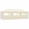 vidaXL Tenda Pieghevole Pop-Up con 8 Pareti Laterali 870x291x315 cm Crema