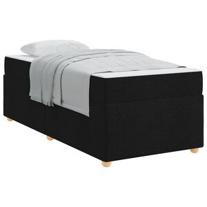 vidaXL Struttura del letto con materasso Nero 80 x 200 cm Tessuto
