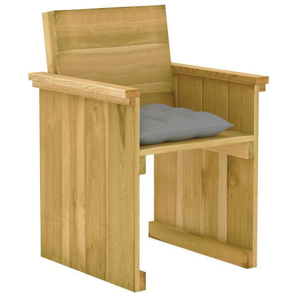 vidaXL Set Pranzo da Giardino 5pz con Cuscini Legno di Pino Impregnato