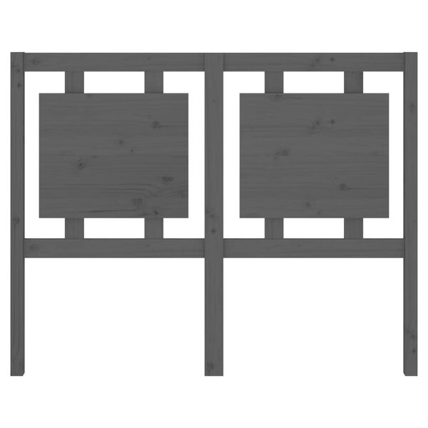 vidaXL Testiera per Letto Grigia 125,5x4x100 cm Legno Massello di Pino