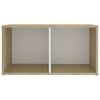 vidaXL Mobili TV 2 pz Bianco e Rovere 72x35x36,5 cm Legno Multistrato