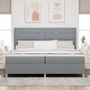 vidaXL Letto a molle con materasso Grigio chiaro 140 x 200 cm Tessuto