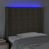 vidaXL Testiera a LED Tortora 103x16x118/128 cm in Tessuto