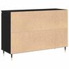 vidaXL Credenza Rovere Nero 101,5 x 35 x 70 cm Legno multistrato