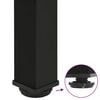 vidaXL Gambe per tavolo da bar 4 pz nere 110-112 cm in acciaio