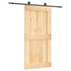 vidaXL Porta scorrevole Naturale e Nero 100 x 210 cm