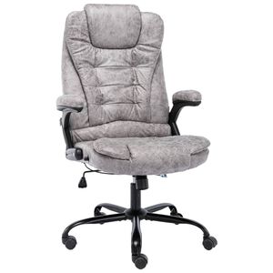 vidaXL Sedia da Ufficio Grigio Chiaro in Scamosciato