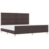 vidaXL Struttura del letto Marrone scuro 200 x 200 cm Tessuto