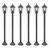 vidaXL Lampioni da Giardino 6pz E27 110 cm Alluminio Bronzo