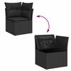 vidaXL Set Divano da Giardino con archiviazione 5 pcs Nero polyrattan