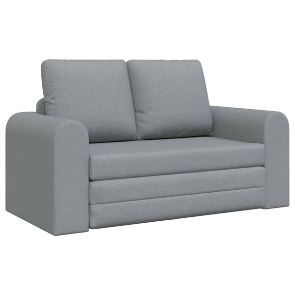 vidaXL Divano letto 60cm Grigio chiaro Tessuto
