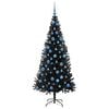 vidaXL Albero di Natale con 300 LED con supporto Nero 180 cm PVC