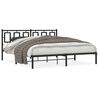 vidaXL Giroletto con Testiera in Metallo Nero 183x213 cm