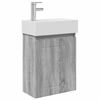 vidaXL Mobile bagno con rubinetto Sonoma grigio 45,5 x 25,5 x 84 cm
