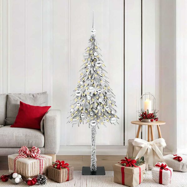 vidaXL Albero di Natale con 150 LED Bianco 150 cm PE e Acciaio