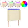 vidaXL Testiera a LED Crema 103x16x118/128 cm in Similpelle