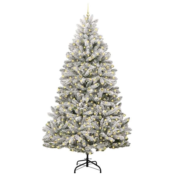 vidaXL Albero di Natale artificiale con 300 LED Verde e Bianco 270 cm