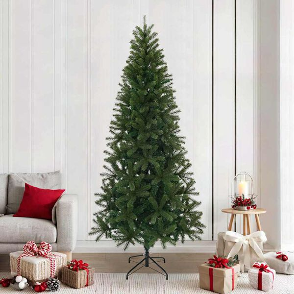 vidaXL Albero di Natale artificiale Verde 240 cm PVC, PE e acciaio