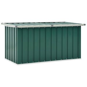 vidaXL Baule da giardino verde 129x67x65 cm