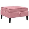 vidaXL Pouf con Storage Rosa Velluto
