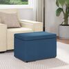 vidaXL Pouf Blu 61 x 41 x 40 cm Tessuto e Legno Ingegnerizzato