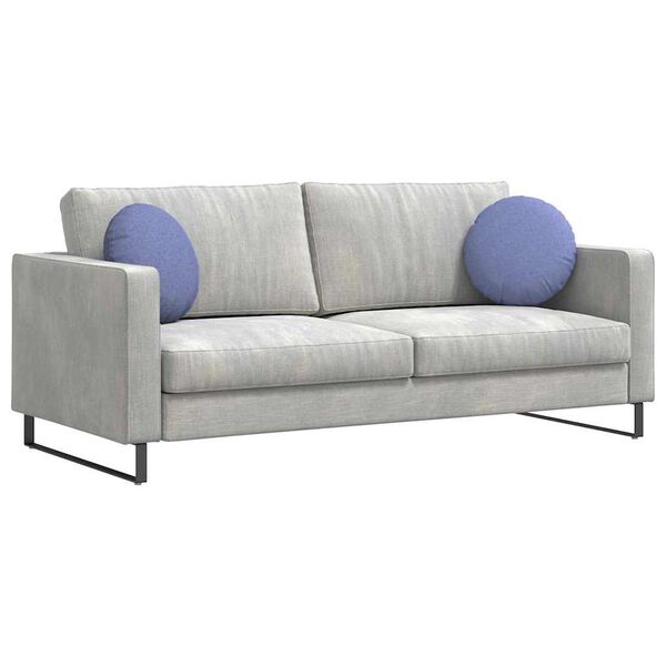 vidaXL Cuscini per Seduta 2 pcs Blu jeans Ø40 x 13 cm Tessuto