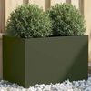 vidaXL Fioriera Verde Oliva 62x30x29 cm in Acciaio