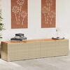 vidaXL Contenitore da Giardino Beige 220x50x54 cm Polyrattan e Acacia