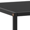 vidaXL Tavolino da Salotto Nero con Vetro Nero 120x50x35 cm