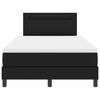 vidaXL Letto a molle con materasso Nero 120 x 200 cm Pelle sintetica