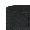 vidaXL Divano Giardino con Tavolo e Cuscini Circolare Nero Polyrattan