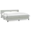 vidaXL Giroletto a Molle con Materassi Grigio Chiaro 180x210cm Velluto