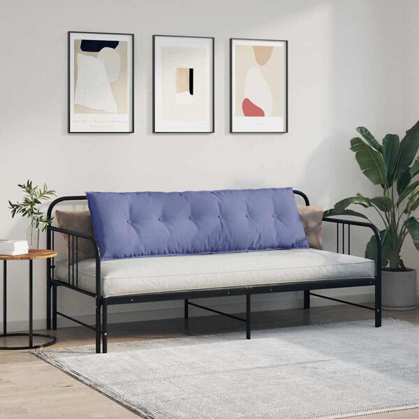 vidaXL Cuscino per Schiena Blu jeans 160 x 19 x 50 cm Tessuto