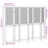 vidaXL Divisorio Ambienti 6Pannelli Bianco Legno Massello di Paulownia