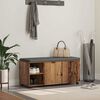 vidaXL Panca per ingresso con cuscino Legno vecchio 100 x 38 x 46 cm