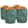 vidaXL Sacchi per Rifiuti da Giardino 4 pcs Verde 66 x 66 x 83.5 cm