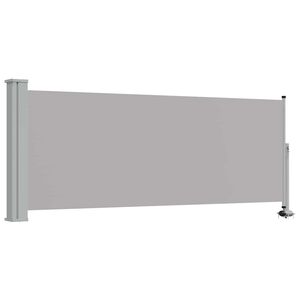 vidaXL Tenda da Sole Laterale Retrattile 100 x 300 cm Grigia