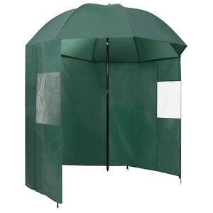 vidaXL Ombrellone da Pesca Verde 220x185 cm