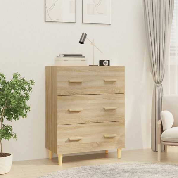 vidaXL Credenza Rovere Sonoma 70x34x90 cm in Legno Multistrato